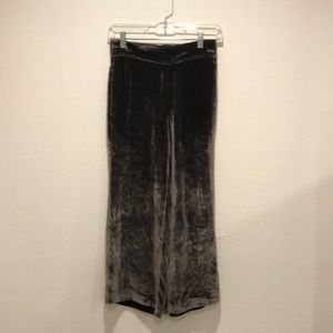 Madewell, Grey Velvet Wide leg Pants